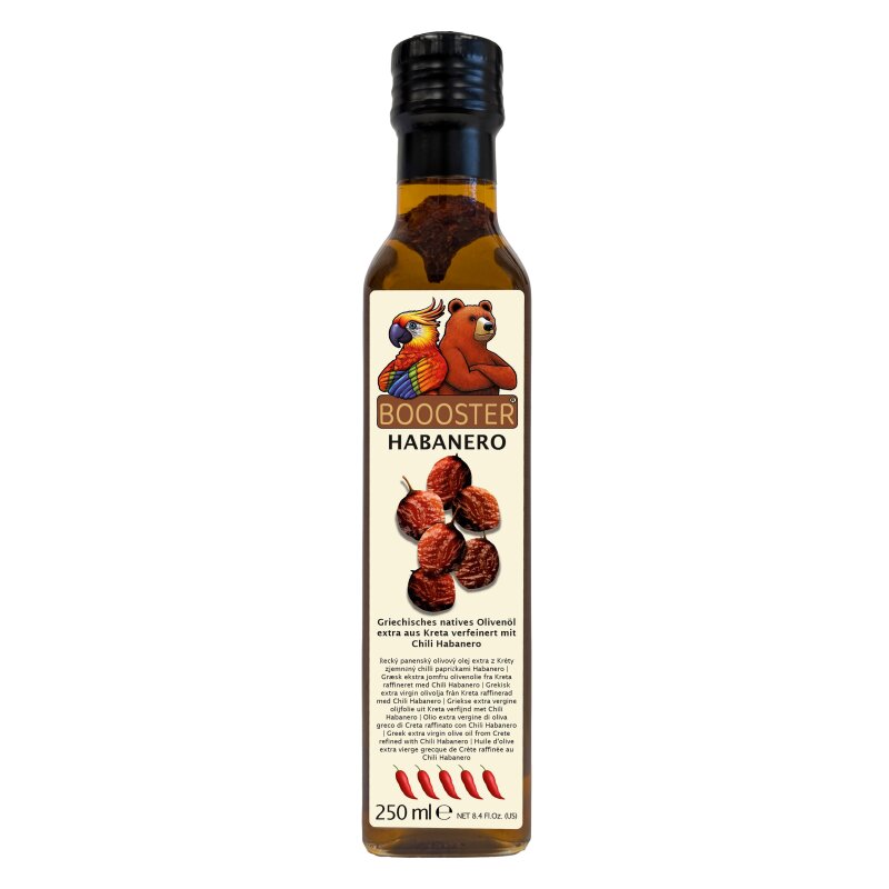 Würz-Öl Extra Natives Olivenöl aus Kreta mit Habanero Chilis 250ml