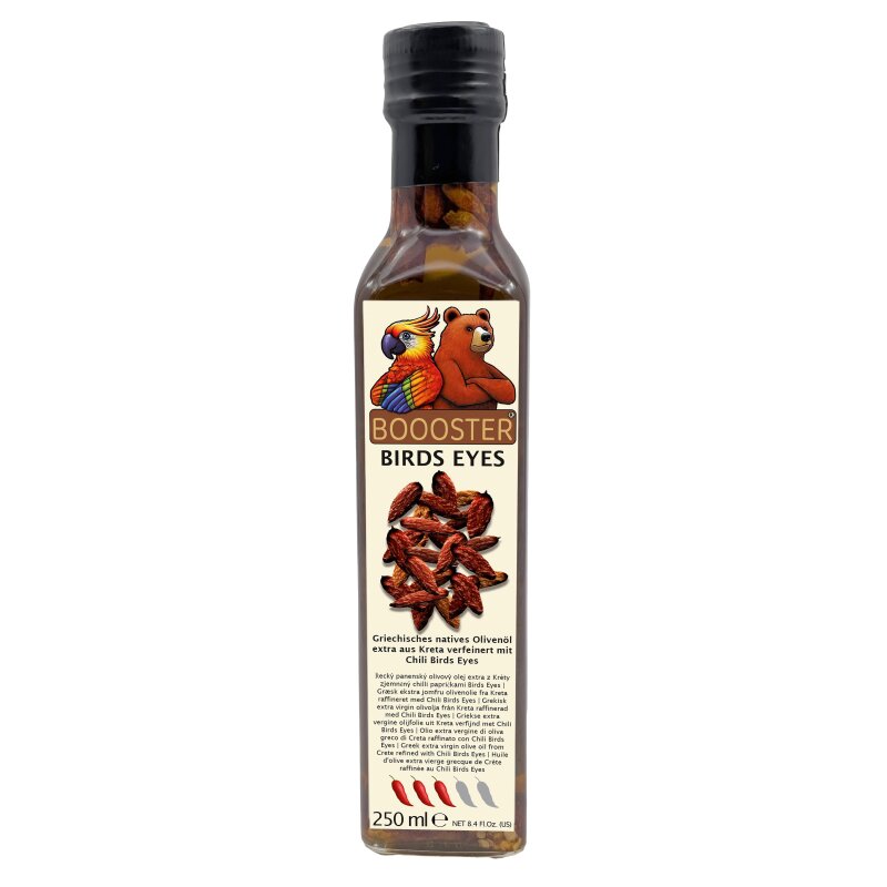 Würz-Öl Extra Natives Olivenöl aus Kreta mit Bird’s Eye Chilis 250ml